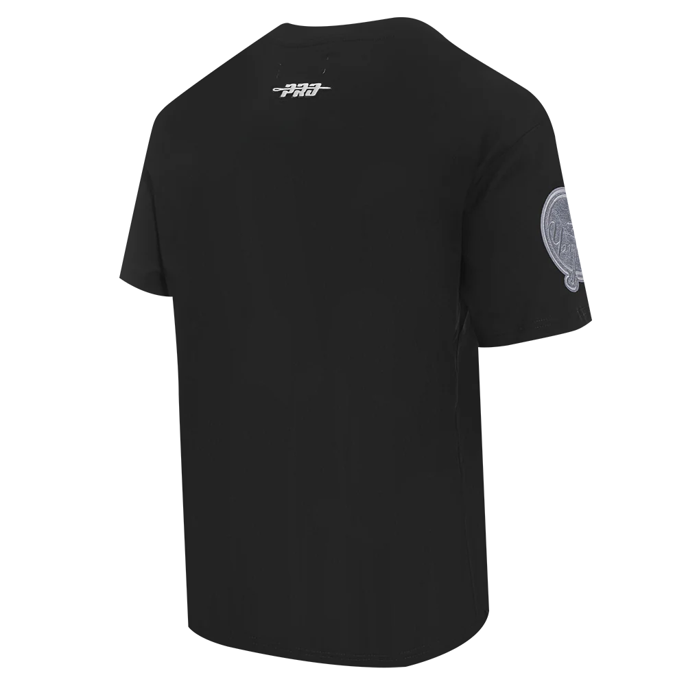MLB NEW YORK YANKEES REVERSE FRENCH TERRY MEN'S COTTON JERSEY DROP SHOULDER TOP (BLACK) - Image 8