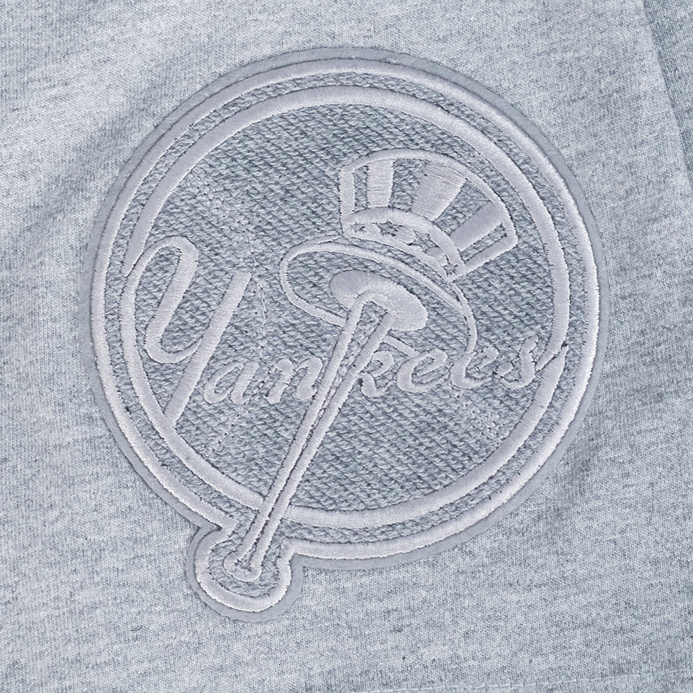 MLB NEW YORK YANKEES REVERSE FRENCH TERRY MEN'S COTTON JERSEY DROP SHOULDER TOP (DARK HEATHER GRAY) - Image 10