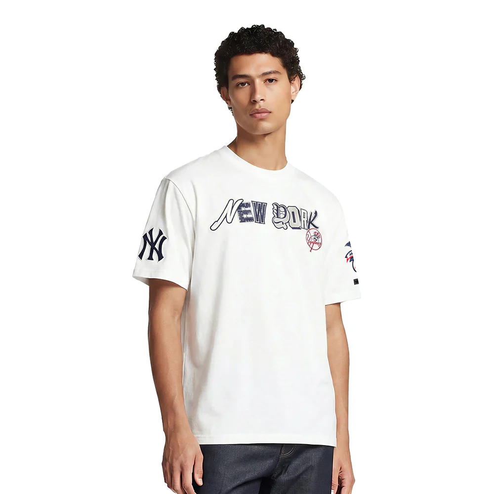 MLB NEW YORK YANKEES CITY RANSOM MEN'S SINGLE JERSEY TEE (WHITE)