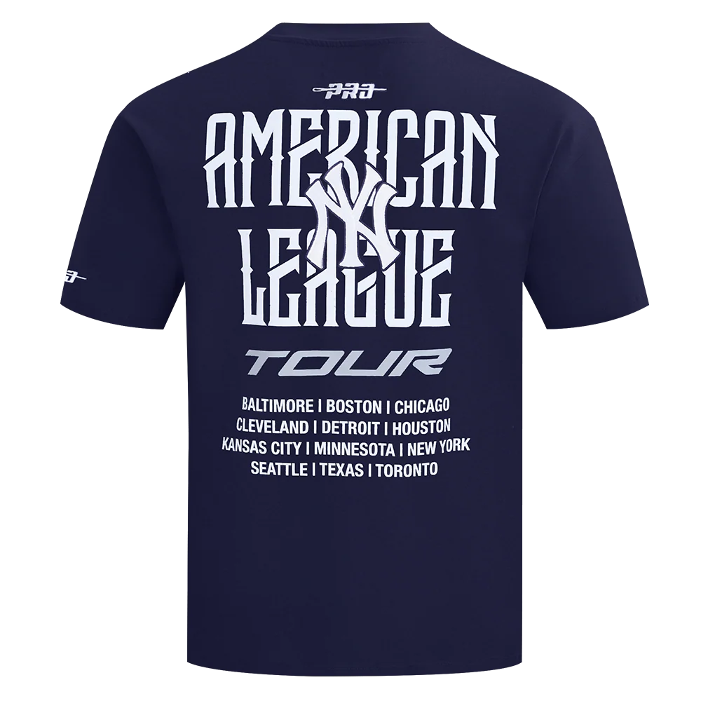 MLB NEW YORK YANKEES CITY TOUR 2.0 MEN'S COTTON JERSEY DROP SHOULDER TOP (MIDNIGHT NAVY) - Image 3