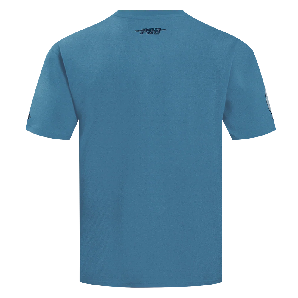 MLB NEW YORK YANKEES COUNTRY CLUB MEN'S COTTON JERSEY DROP SHOULDER TOP (STEEL BLUE) - Image 3