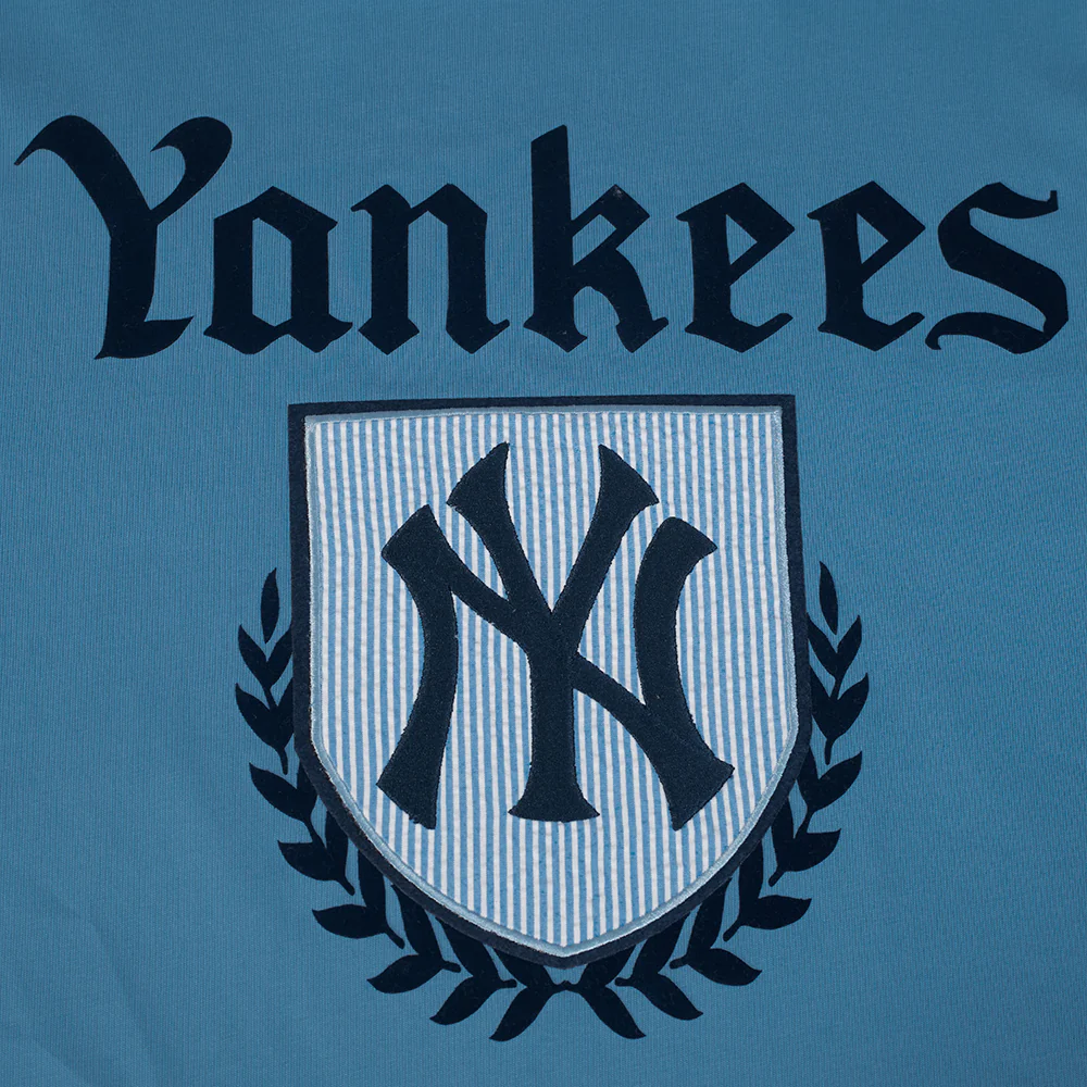 MLB NEW YORK YANKEES COUNTRY CLUB MEN'S COTTON JERSEY DROP SHOULDER TOP (STEEL BLUE) - Image 5