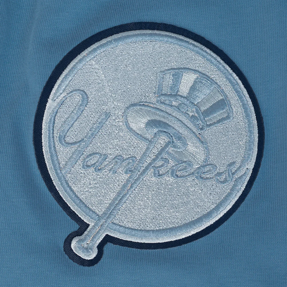 MLB NEW YORK YANKEES COUNTRY CLUB MEN'S COTTON JERSEY DROP SHOULDER TOP (STEEL BLUE) - Image 6