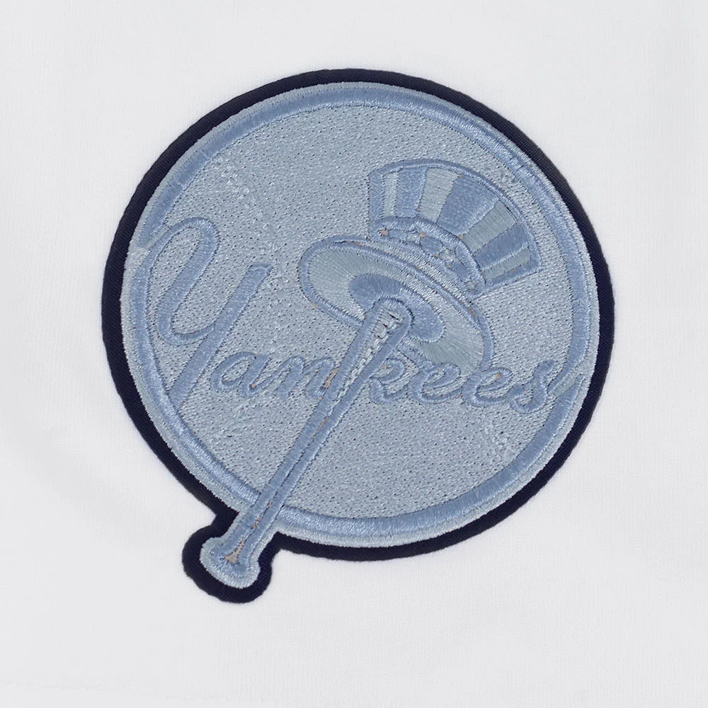 MLB NEW YORK YANKEES COUNTRY CLUB MEN'S COTTON JERSEY DROP SHOULDER TOP (WHITE) - Image 6