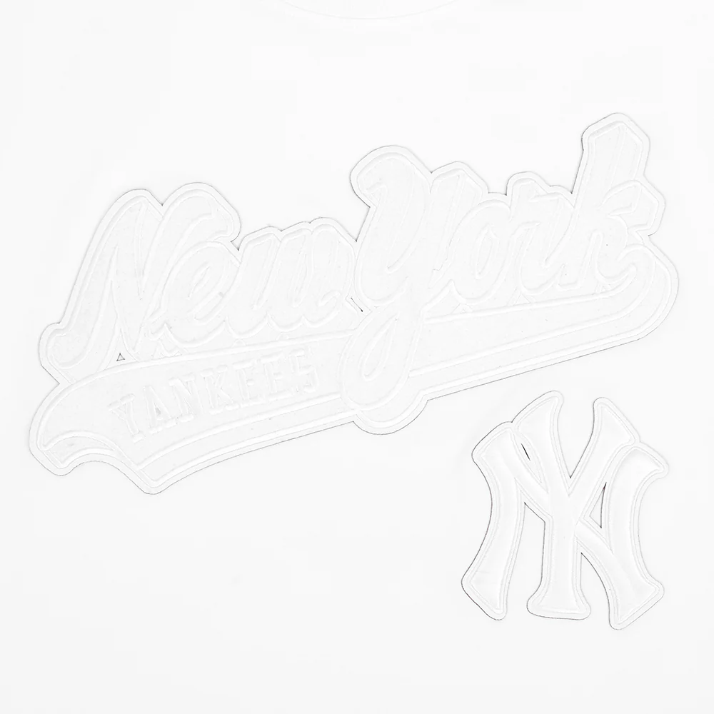MLB NEW YORK YANKEES WHITE OUT MEN'S SINGLE JERSEY TOP (WHITE) - Image 5