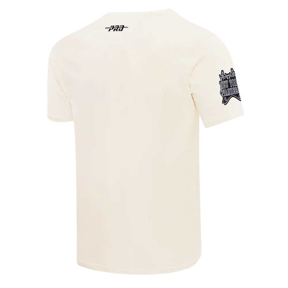 MLB NEW YORK YANKEES REBEL ATHLETICS STACKED LOGO MEN'S SJ TEE (EGGSHELL) - Image 4