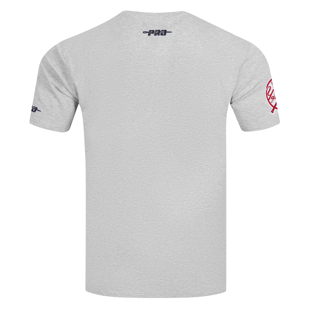 MLB NEW YORK YANKEES TEAM BADGE MEN'S WM SJ TEE (HEATHER GREY) - Image 3