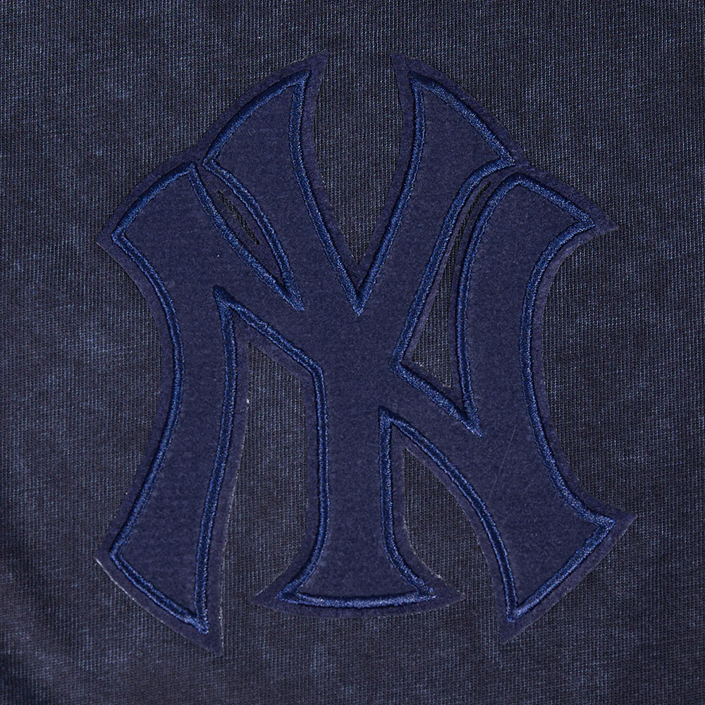MLB NEW YORK YANKEES WASHED CLASSIC MEN'S ENZYME WASH DROP SHOULDER TEE (WASHED MIDNIGHT NAVY) - Image 5