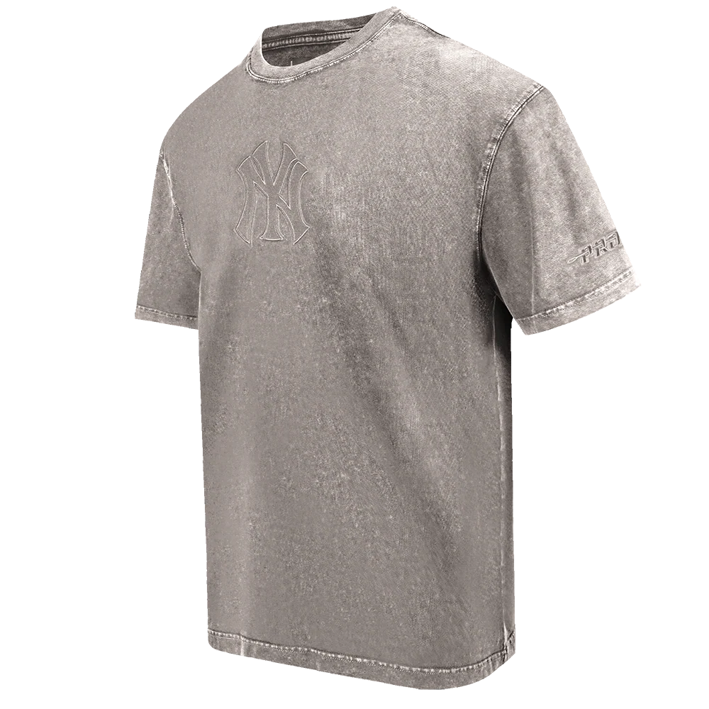 MLB NEW YORK YANKEES WASHED CLASSIC MEN'S ENZYME WASH CJ DROP SHOULDER TEE (WASHED WARM SLATE) - Image 2