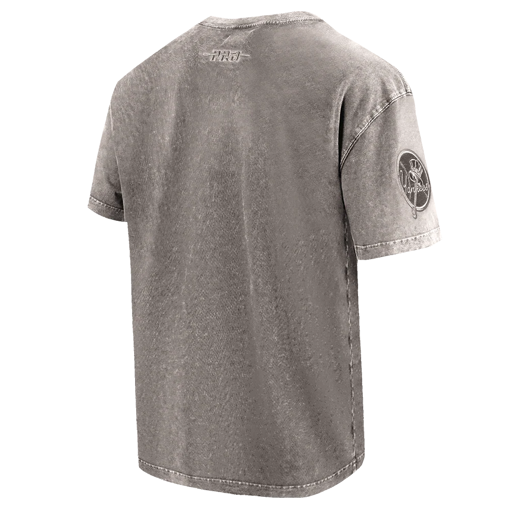 MLB NEW YORK YANKEES WASHED CLASSIC MEN'S ENZYME WASH CJ DROP SHOULDER TEE (WASHED WARM SLATE) - Image 4