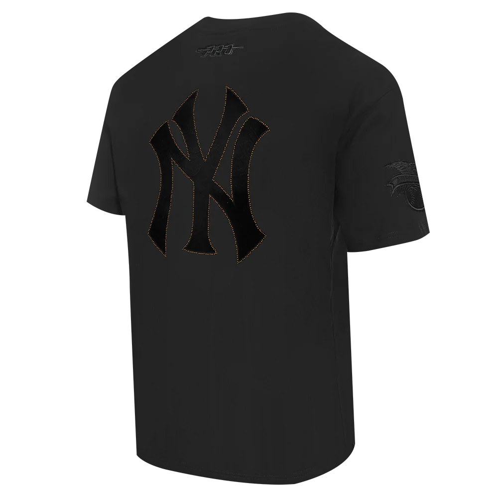 MLB NEW YORK YANKEES BLACKOUT MEN'S CJ DROP SHOULDER TEE (BLACK) - Image 6