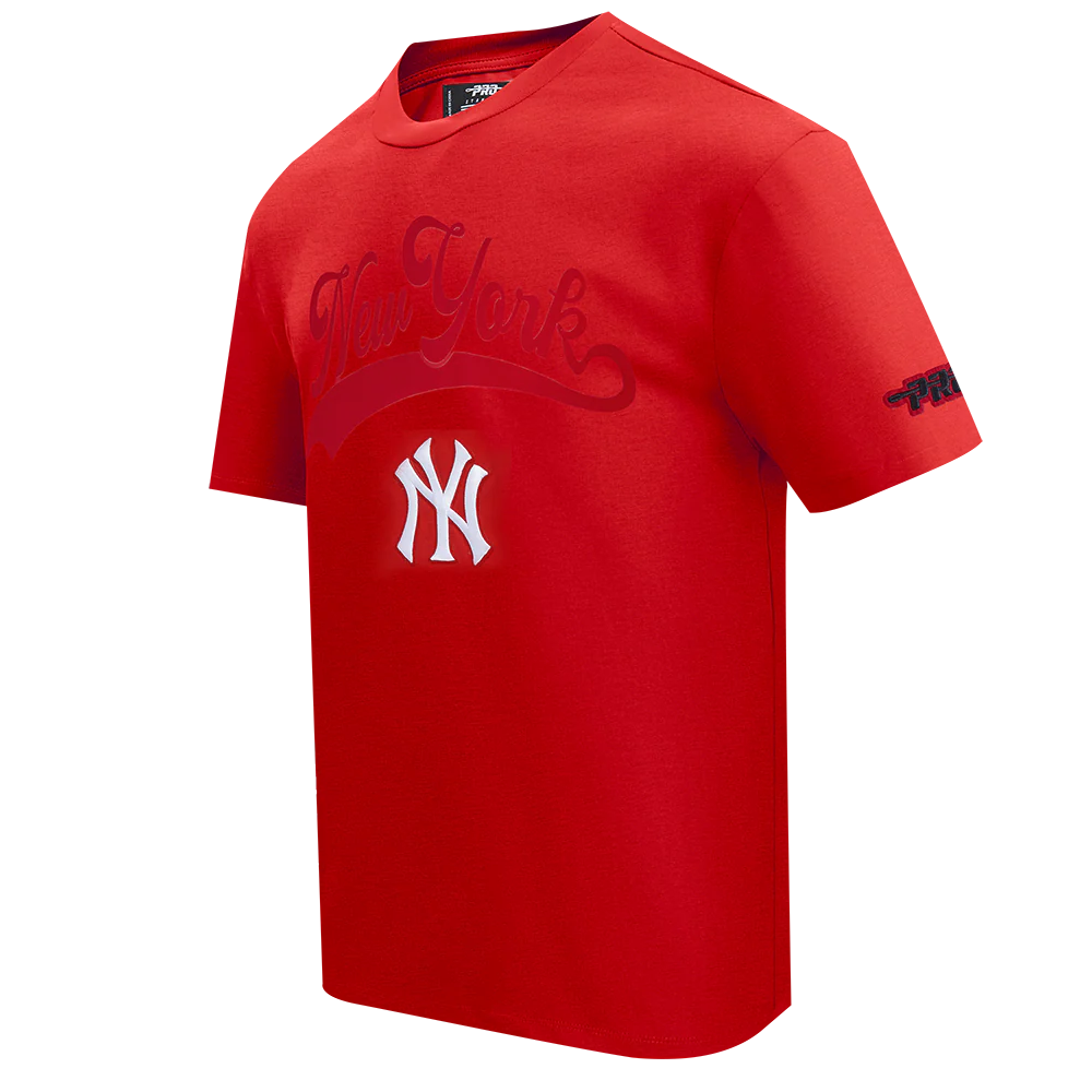 MLB NEW YORK YANKEES LIVING LARGE MEN'S CJ DROP SHOULDER TEE (RED) - Image 3