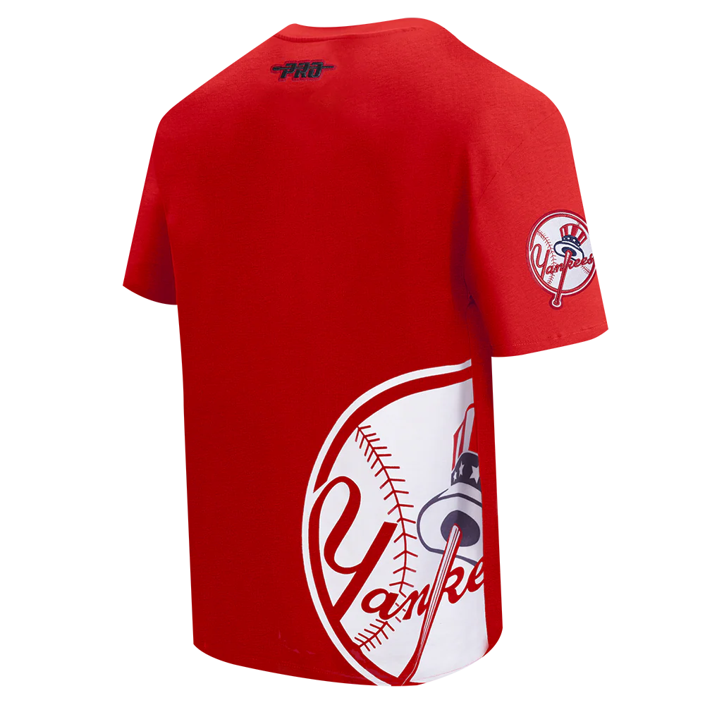 MLB NEW YORK YANKEES LIVING LARGE MEN'S CJ DROP SHOULDER TEE (RED) - Image 4