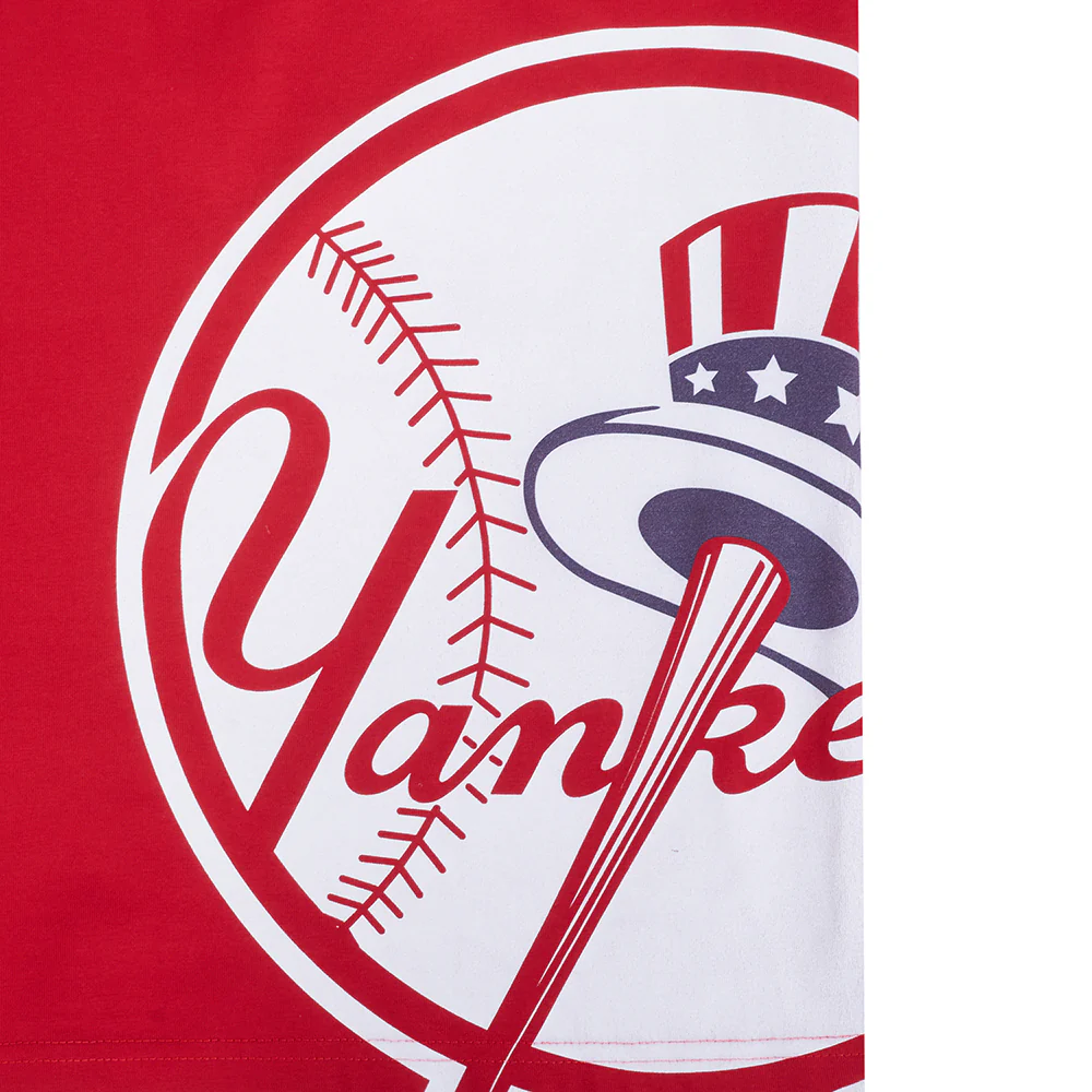 MLB NEW YORK YANKEES LIVING LARGE MEN'S CJ DROP SHOULDER TEE (RED) - Image 8
