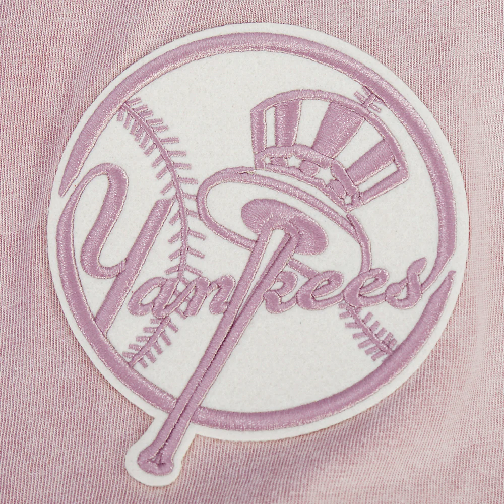 MLB NEW YORK YANKEES STREET TEAM MEN'S CJ DROP SHOULDER ENZYME WASH TEE (WASHED MAUVE) - Image 5