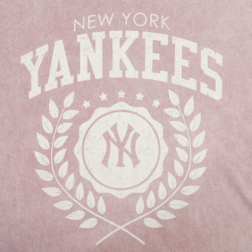 MLB NEW YORK YANKEES STREET TEAM MEN'S CJ DROP SHOULDER ENZYME WASH TEE (WASHED MAUVE) - Image 6