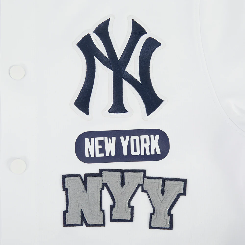 MLB NEW YORK YANKEES LETTERMAN MEN'S BUTTON DOWN (WHITE/MIDNIGHT NAVY) - Image 6