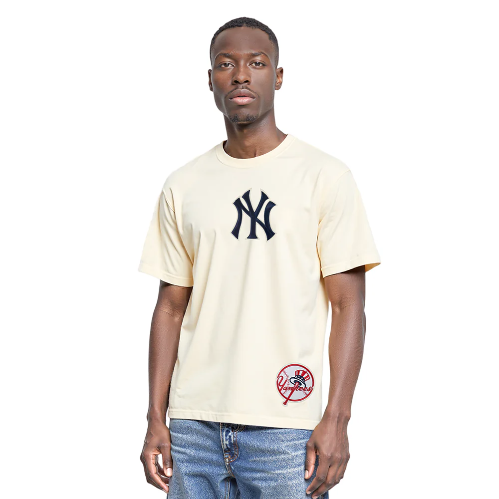 MLB NEW YORK YANKEES WINGSPAN MEN'S CJ DROP SHOULDER TEE (EGGSHELL) - Image 2