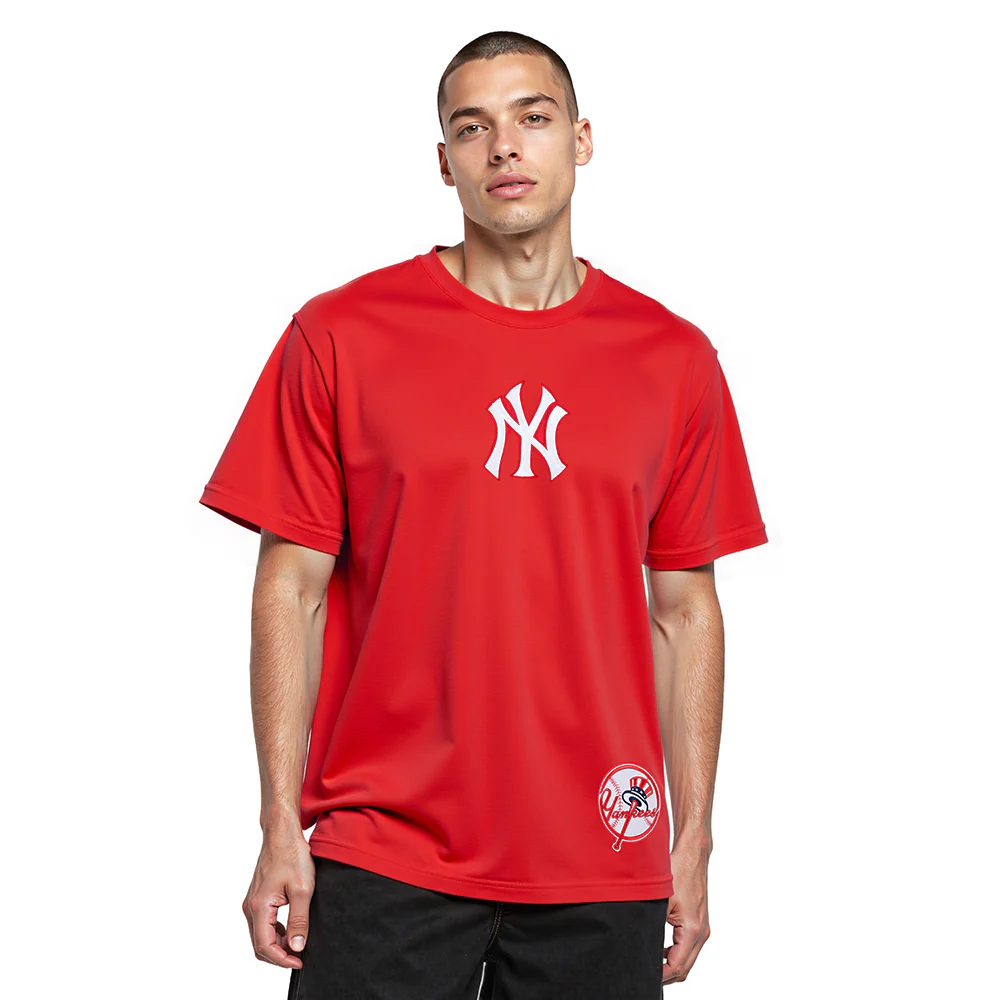 MLB NEW YORK YANKEES WINGSPAN MEN'S CJ DROP SHOULDER TEE (RED) - Image 2