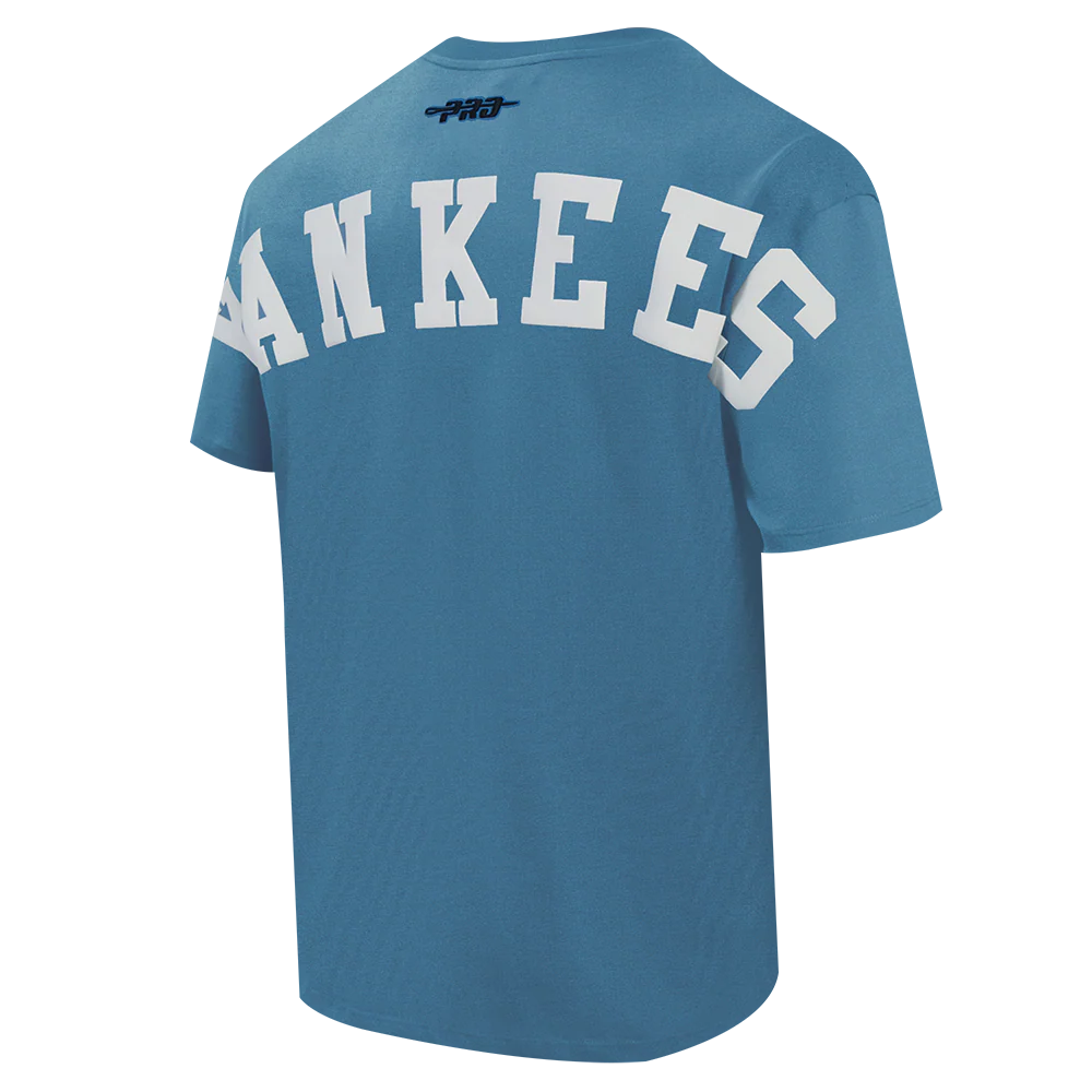 MLB NEW YORK YANKEES WINGSPAN MEN'S CJ DROP SHOULDER TEE (STEEL BLUE) - Image 4