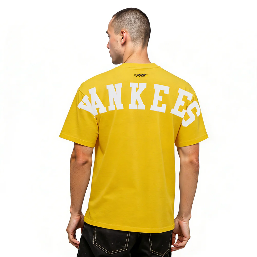 MLB NEW YORK YANKEES WINGSPAN MEN'S CJ DROP SHOULDER TEE (YELLOW)
