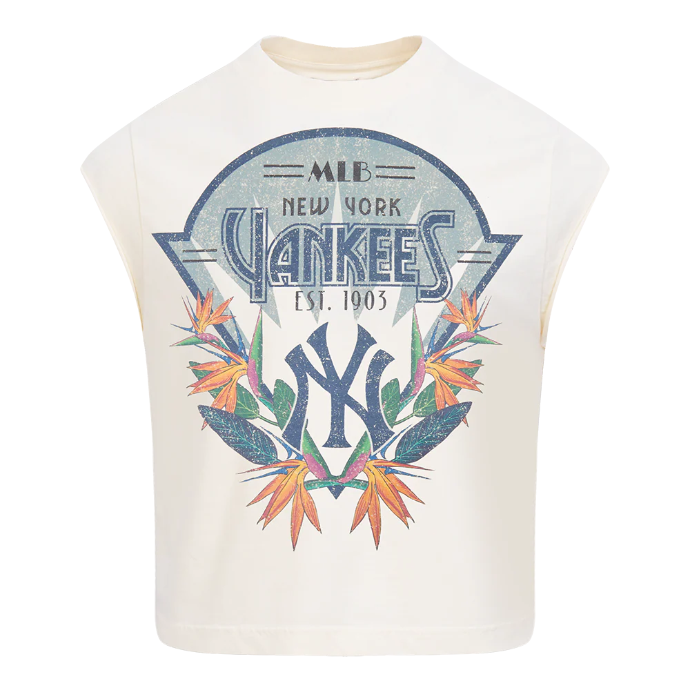 MLB NEW YORK YANKEES PARADISE MEN'S S/S TEE (EGGSHELL) - Image 3