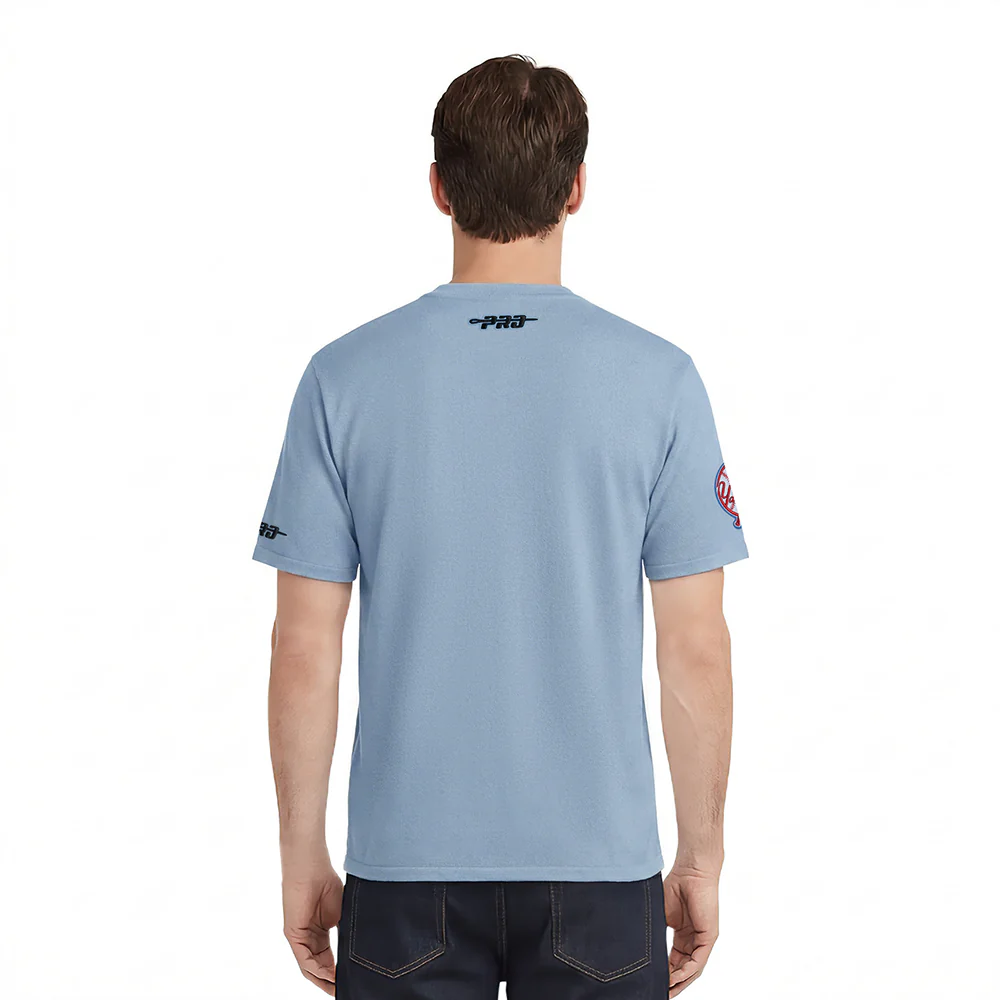 MLB NEW YORK YANKEES  STAMPED MEN'S S/S TEE (DUSTY BLUE) - Image 2