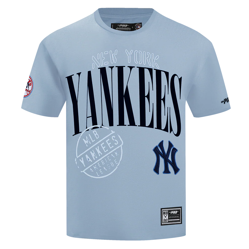 MLB NEW YORK YANKEES  STAMPED MEN'S S/S TEE (DUSTY BLUE) - Image 5