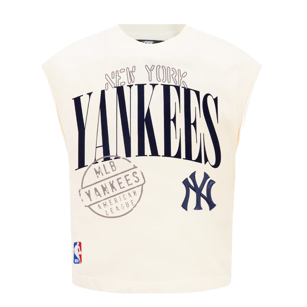 MLB NEW YORK YANKEES  STAMPED MEN'S S/S TEE (EGGSHELL) - Image 4