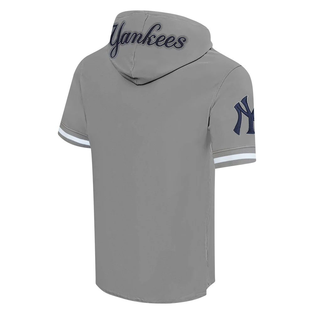 MLB NEW YORK YANKEES CLASSIC CHENILLE MEN'S SS PO HOODIE (GRAY) - Image 4
