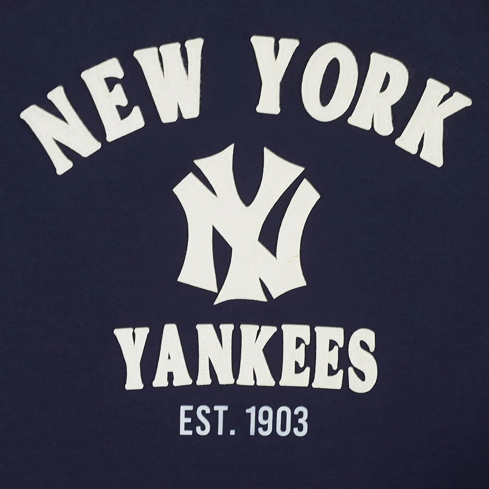 MLB NEW YORK YANKEES FIRST TEAM MEN'S RAGLAN TOP (EGGSHELL/ MIDNIGHT NAVY) - Image 5