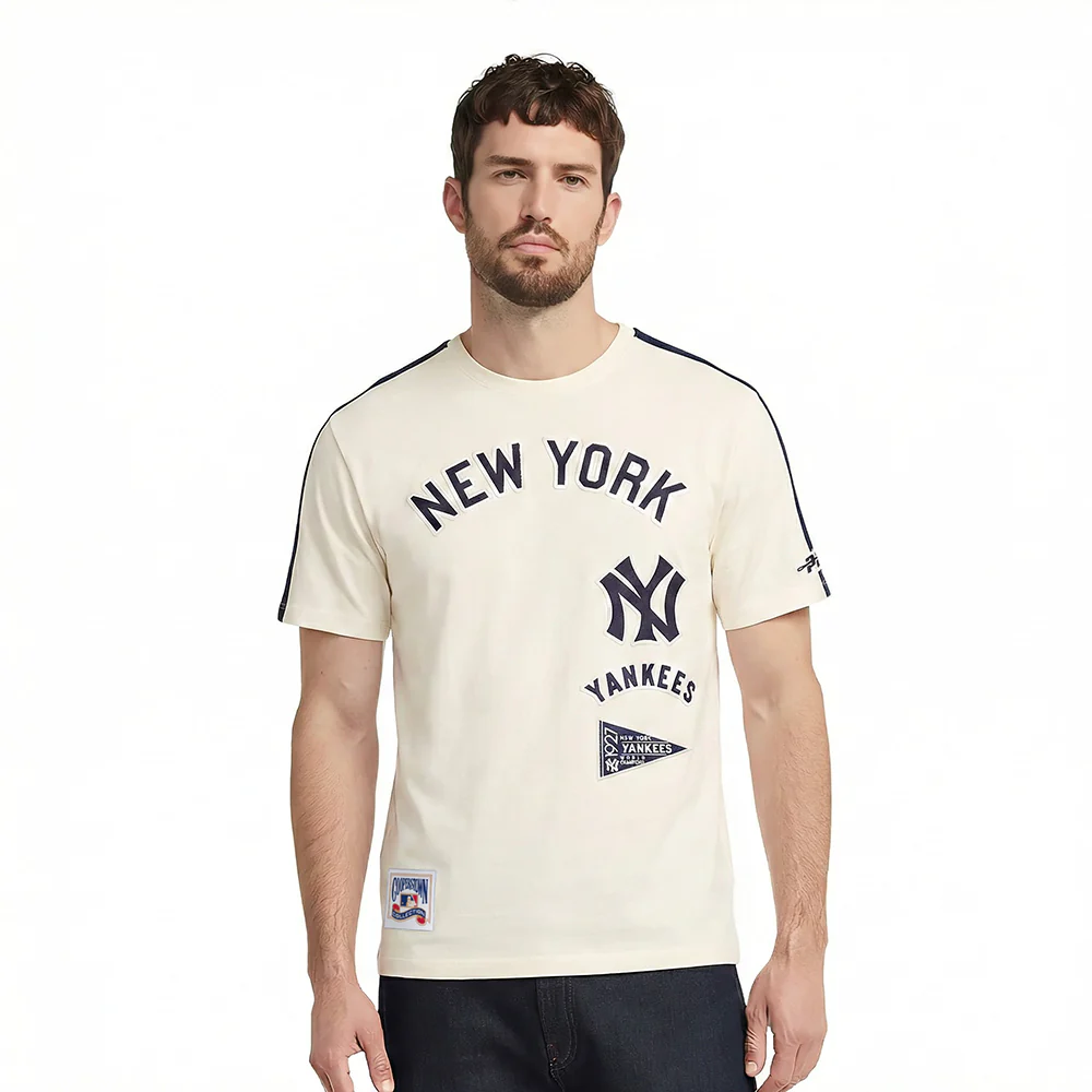 MLB NEW YORK YANKEES RETRO CLASSICS MEN'S SJ TAPING TOP (EGGSHELL/ MIDNIGHT NAVY)