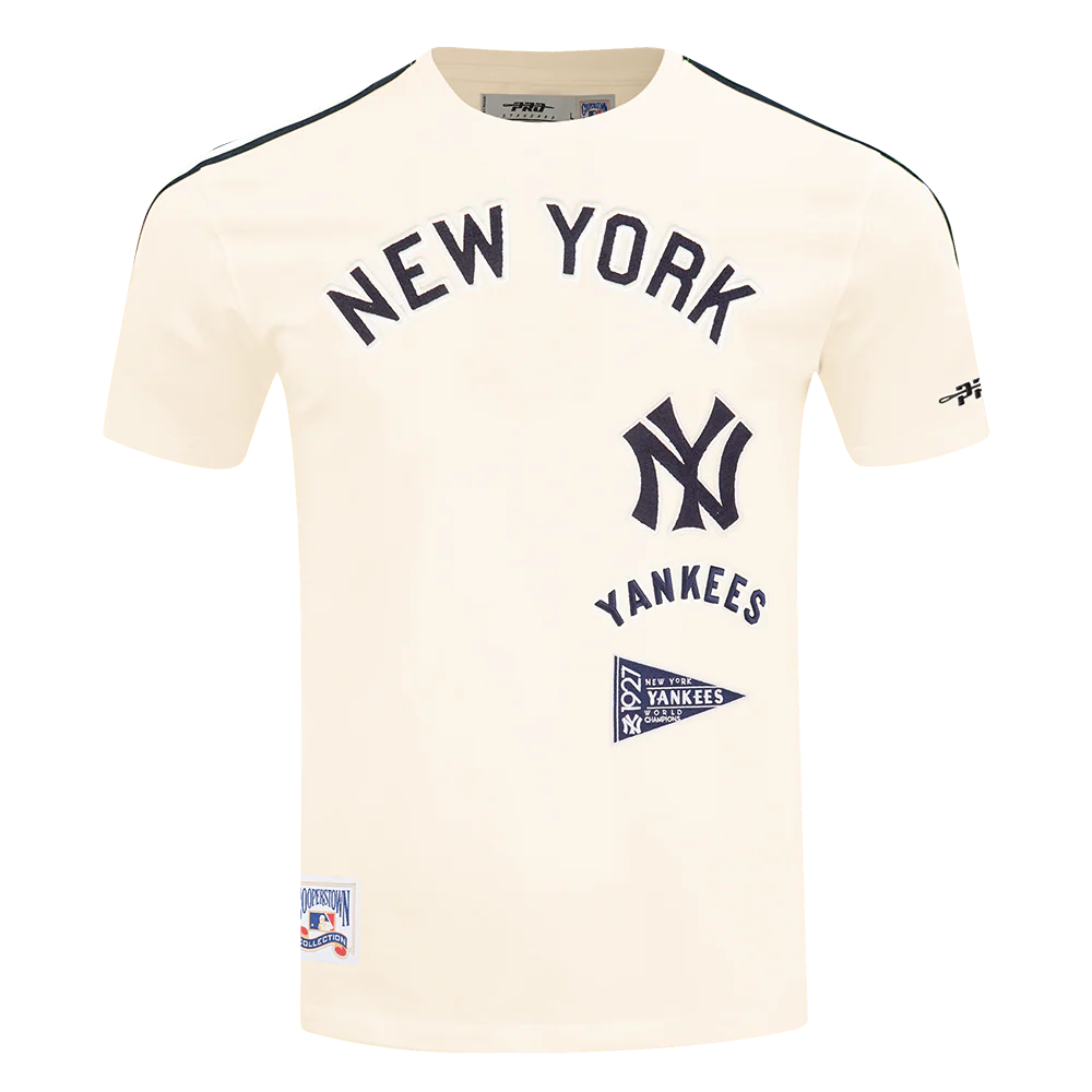 MLB NEW YORK YANKEES RETRO CLASSICS MEN'S SJ TAPING TOP (EGGSHELL/ MIDNIGHT NAVY) - Image 5