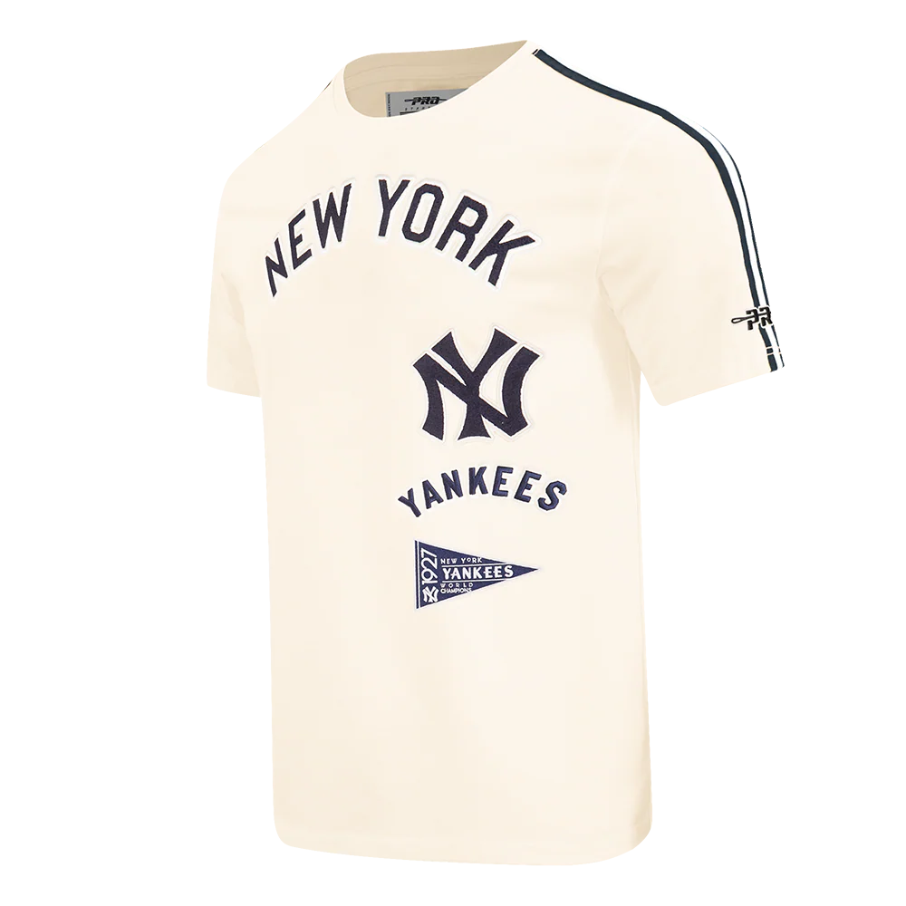MLB NEW YORK YANKEES RETRO CLASSICS MEN'S SJ TAPING TOP (EGGSHELL/ MIDNIGHT NAVY) - Image 6