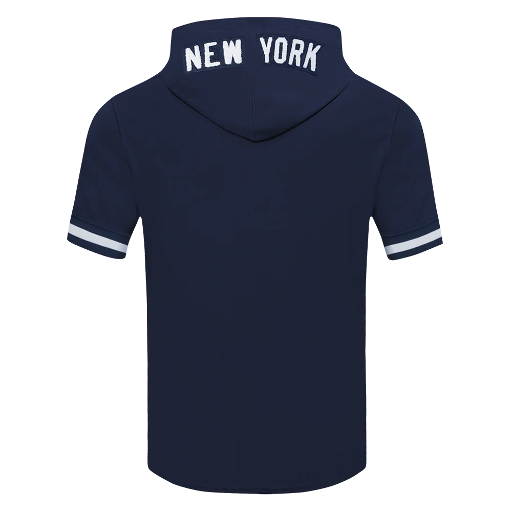 MLB NEW YORK YANKEES CLASSIC CHENILLE MEN'S S/S HOODIE (MIDNIGHT NAVY) - Image 3