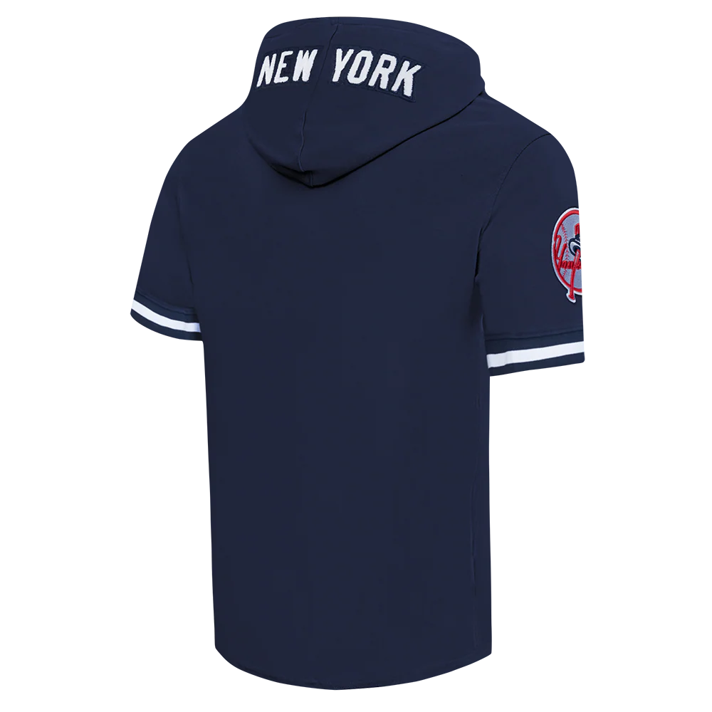 MLB NEW YORK YANKEES CLASSIC CHENILLE MEN'S S/S HOODIE (MIDNIGHT NAVY) - Image 4