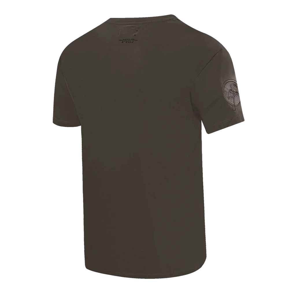MLB NEW YORK YANKEES NEUTRAL DROP SHOULDER MEN'S TOP (DARK TAUPE) - Image 3