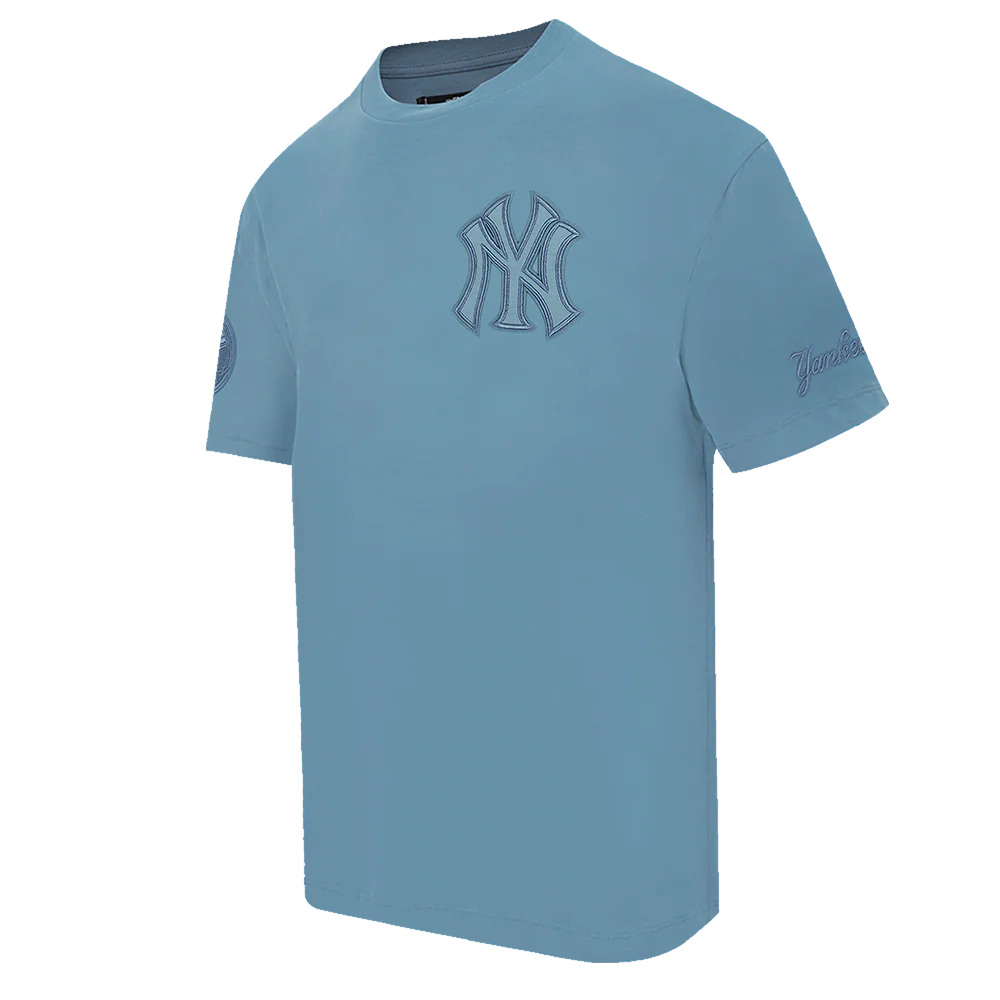 MLB NEW YORK YANKEES NEUTRAL MEN'S COTTON JERSEY DROP SHOULDER TOP (STOPL BLUE) - Image 2