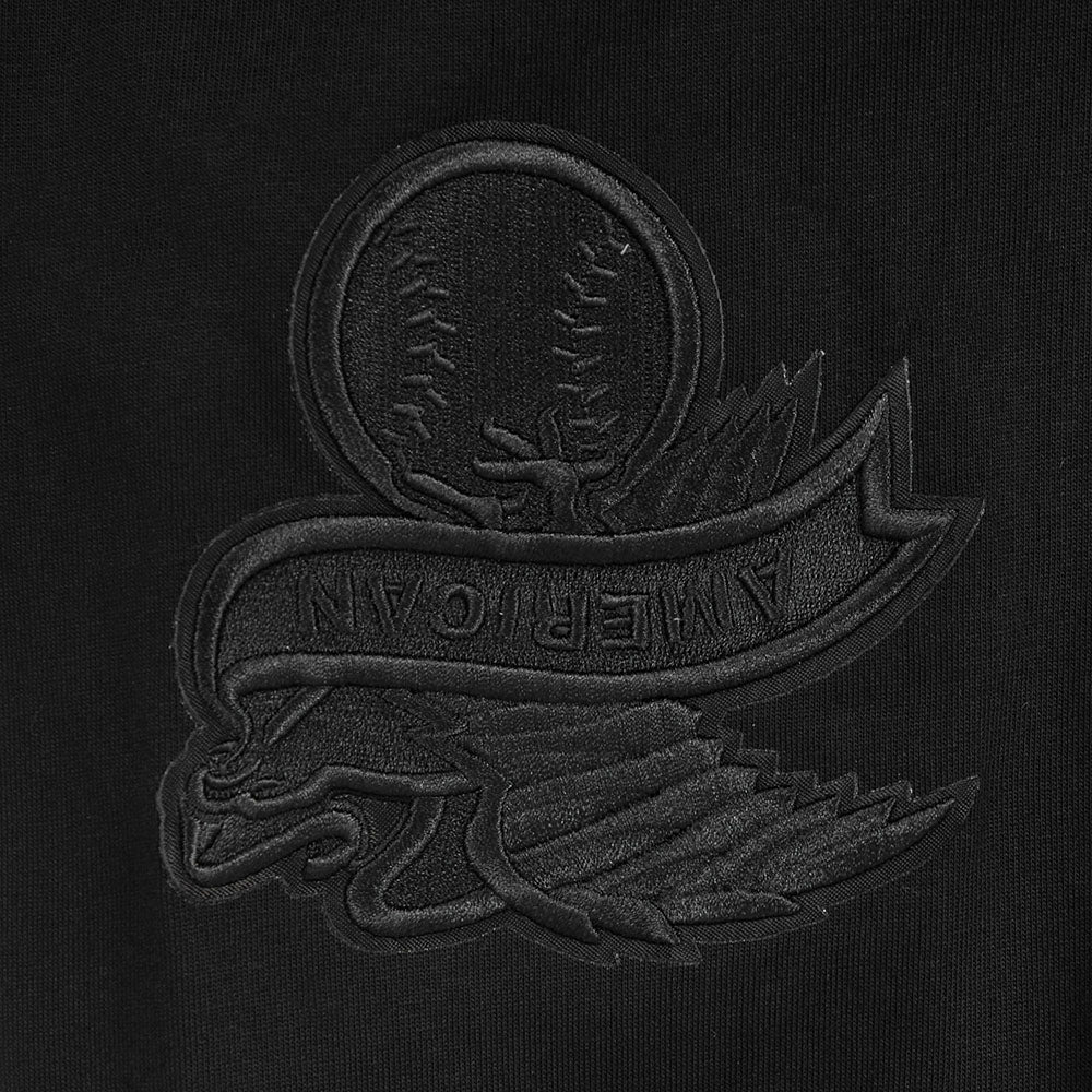 MLB NEW YORK YANKEES BLACKOUT MEN'S DROP SHOULDER LS TEE (BLACK) - Image 5