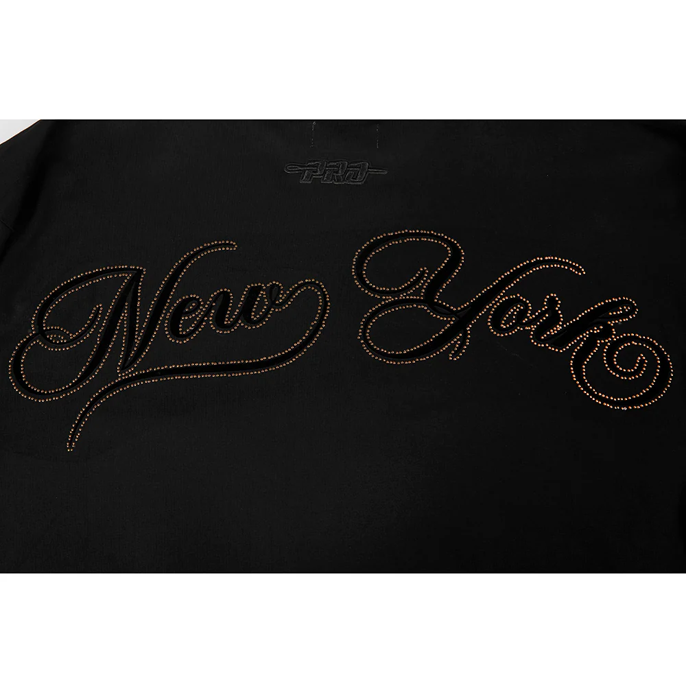 MLB NEW YORK YANKEES BLACKOUT MEN'S DROP SHOULDER LS TEE (BLACK) - Image 8