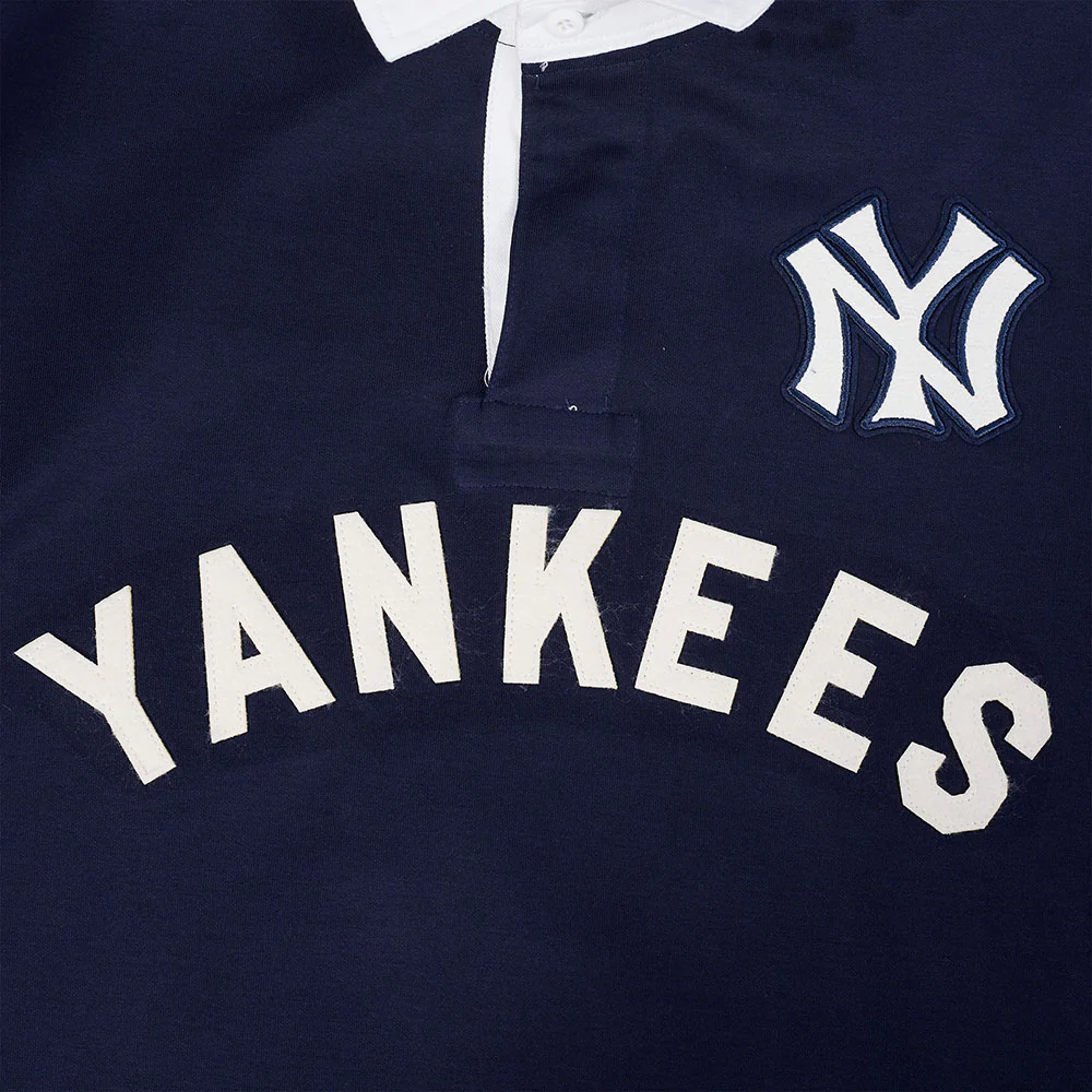 MLB NEW YORK YANKEES MODERN ORIGINALS MEN'S LS RUGBY (MIDNIGHT NAVY) - Image 7