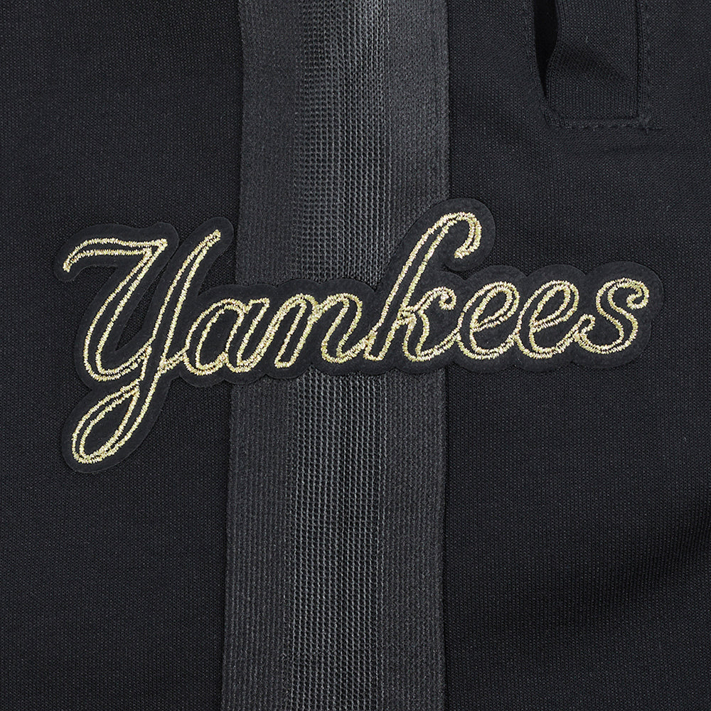 MLB NEW YORK YANKEES BLACK & GOLD MEN'S DOUBLE KNIT SHORT (JET BLACK) - Image 8