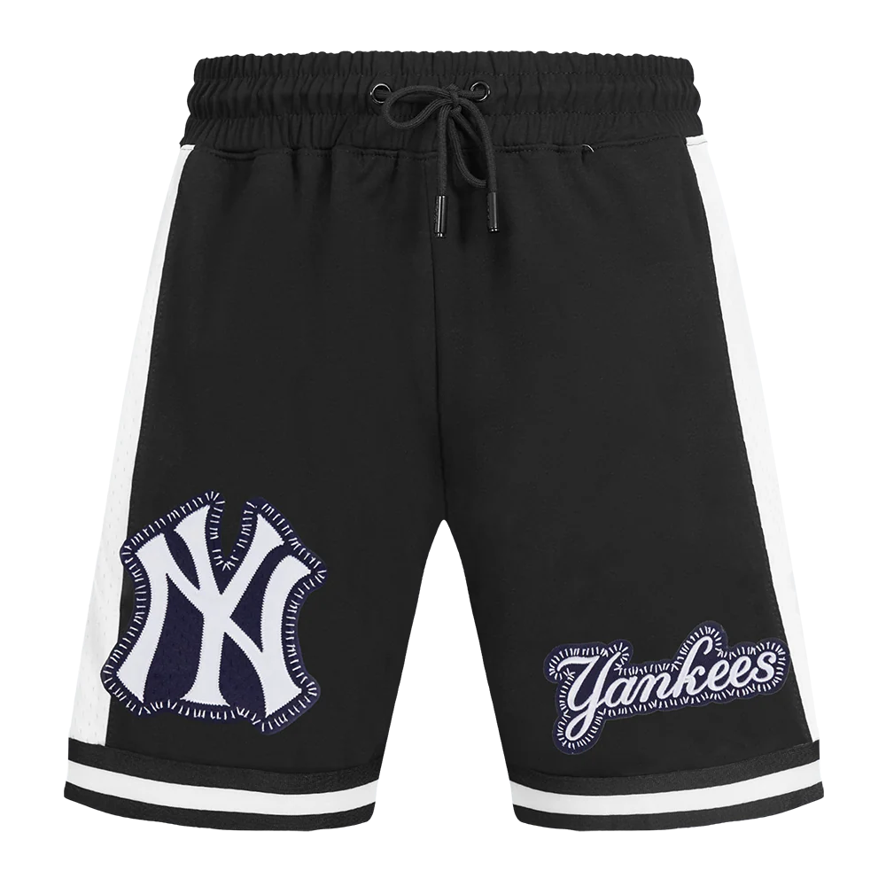 MLB NEW YORK YANKEES DIY PICK STITCH MEN'S DOUBLE KNIT 2.0 SHORT (BLACK) - Image 5