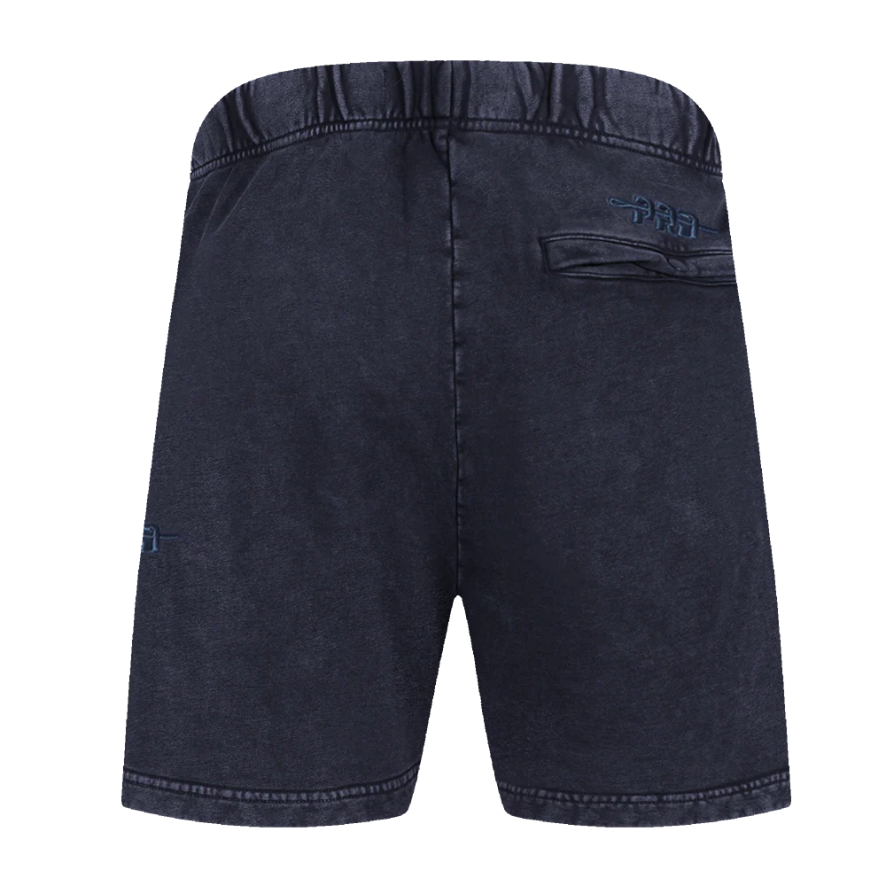 MLB NEW YORK YANKEES WASHED CLASSIC MEN'S ENZYME WASH FT SHORT (WASHED MIDNIGHT NAVY) - Image 3
