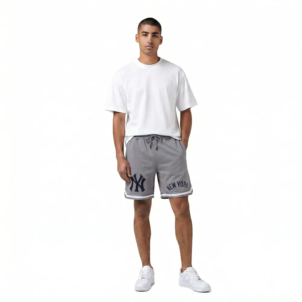MLB NEW YORK YANKEES CLASSIC CHENILLE MEN'S PRO DK SHORT (GRAY) - Image 3