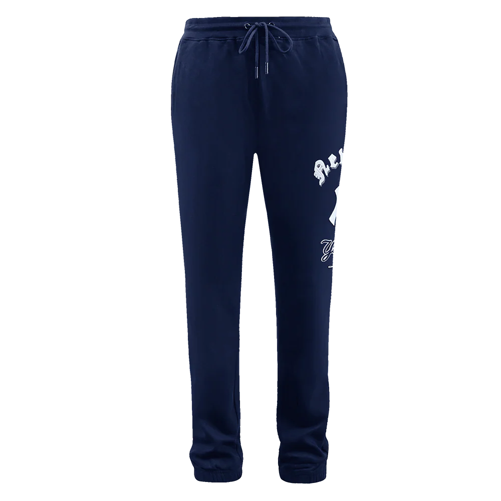 MLB NEW YORK YANKEES OLD ENGLISH MEN'S SWEATPANT (MIDNIGHT NAVY) - Image 2