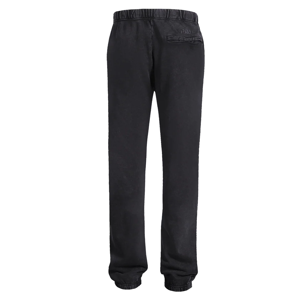 MLB NEW YORK YANKEES WASHED CLASSIC MEN'S ENZYME WASH RELAXED FT SWEATPANT (WASHED BLACK) - Image 4