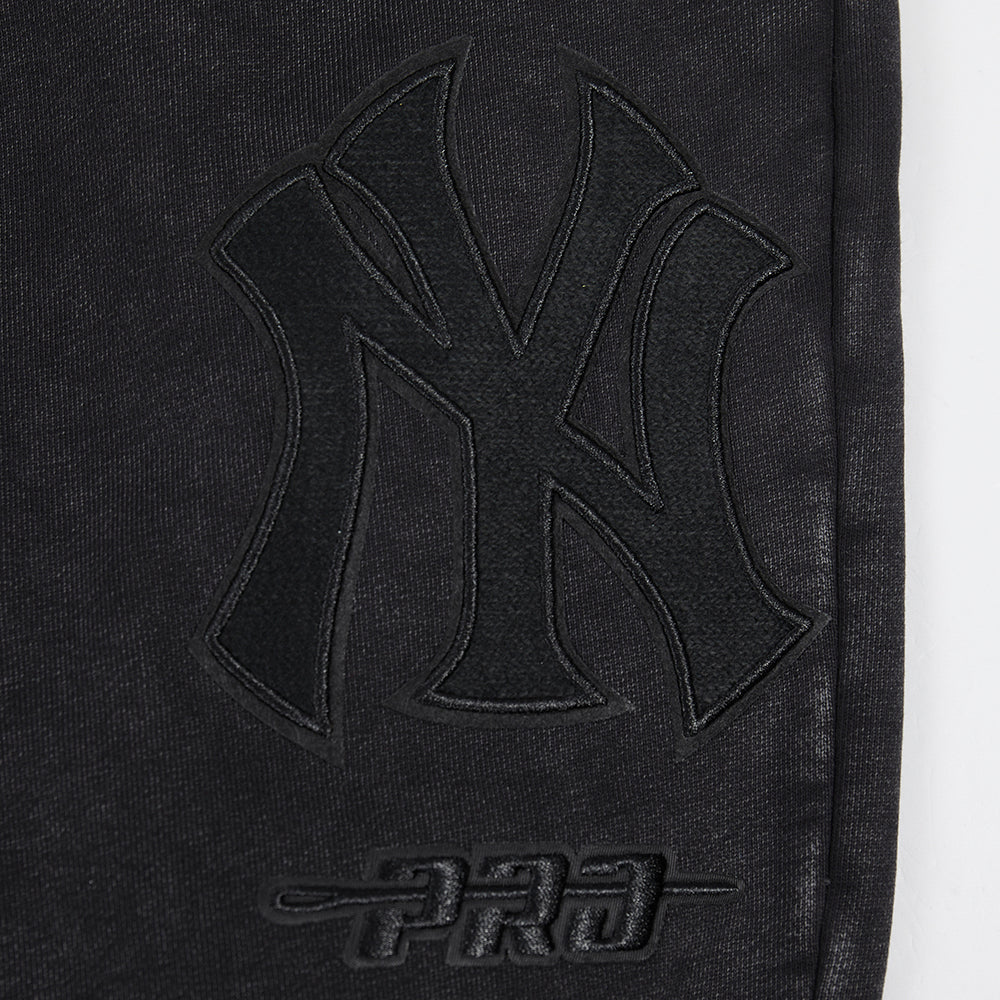 MLB NEW YORK YANKEES WASHED CLASSIC MEN'S ENZYME WASH RELAXED FT SWEATPANT (WASHED BLACK) - Image 5