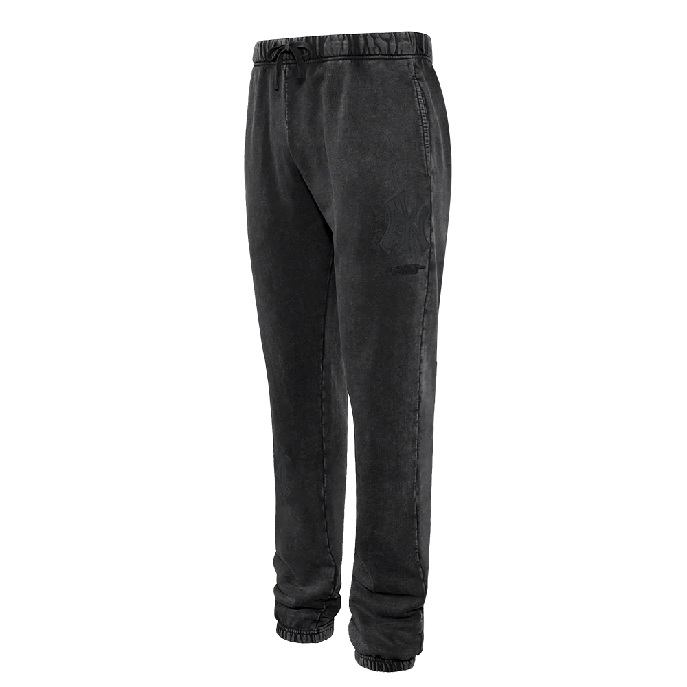 MLB NEW YORK YANKEES WASHED VANGUARD MEN'S ENZYME WASH RELAXED FT SW (WASHED BLACK) - Image 4