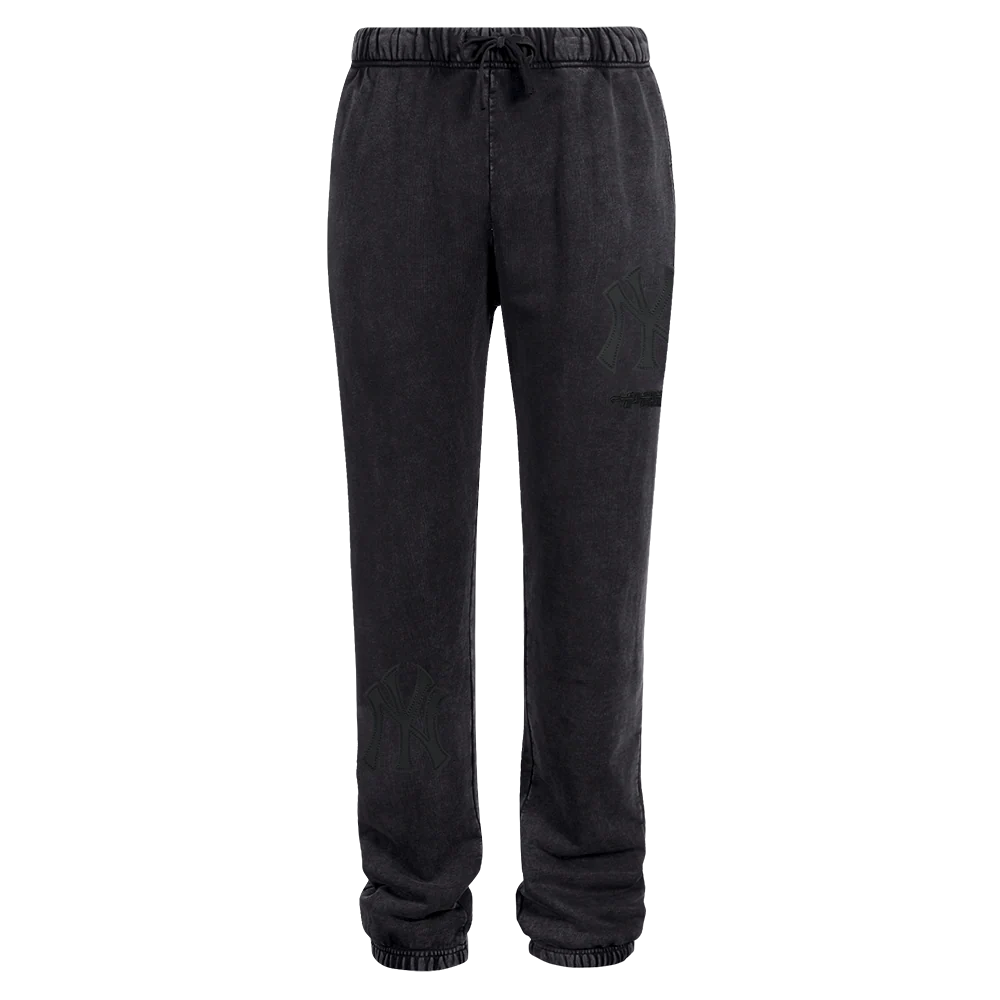 MLB NEW YORK YANKEES WASHED VANGUARD MEN'S ENZYME WASH RELAXED FT SW (WASHED BLACK) - Image 5